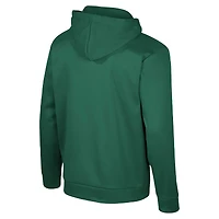 Men's Colosseum  Green Miami Hurricanes Quarter-Zip Hoodie