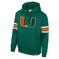 Pull à capuche vert Colosseum pour hommes, salutation des Hurricanes de Miami