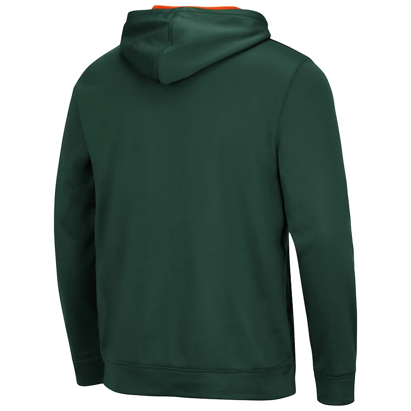 Sweat à capuche Miami Hurricanes Slash Stack 2.0 Colosseum Green pour homme