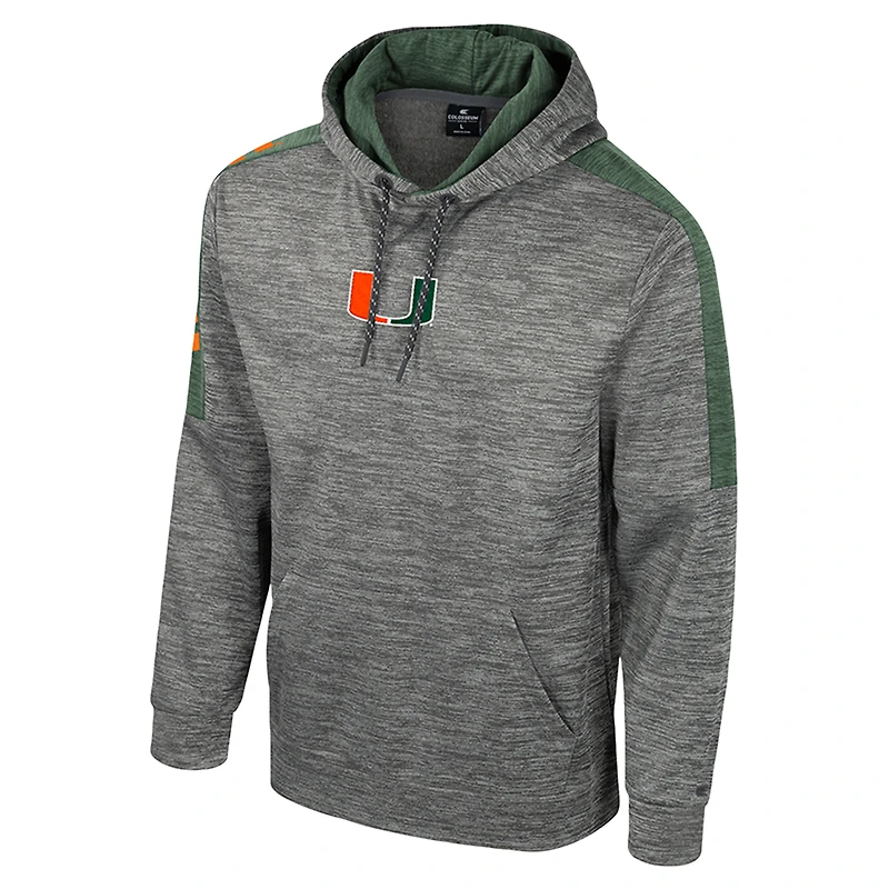 Sweat à capuche pour homme Colosseum Heather Grey Miami Hurricanes Dozer