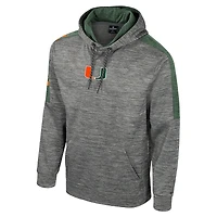 Sweat à capuche pour homme Colosseum Heather Grey Miami Hurricanes Dozer