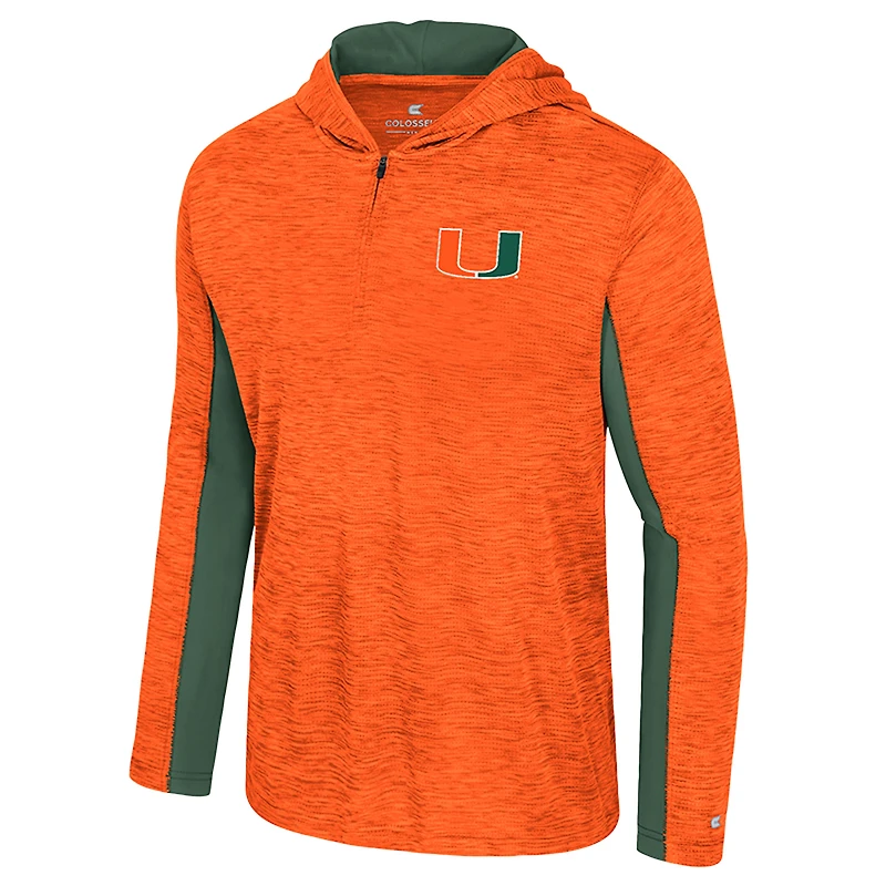 Sweat à capuche zippé quart de tour Always Sunny orange Colosseum pour homme des Miami Hurricanes