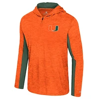 Sweat à capuche zippé quart de tour Always Sunny orange Colosseum pour homme des Miami Hurricanes