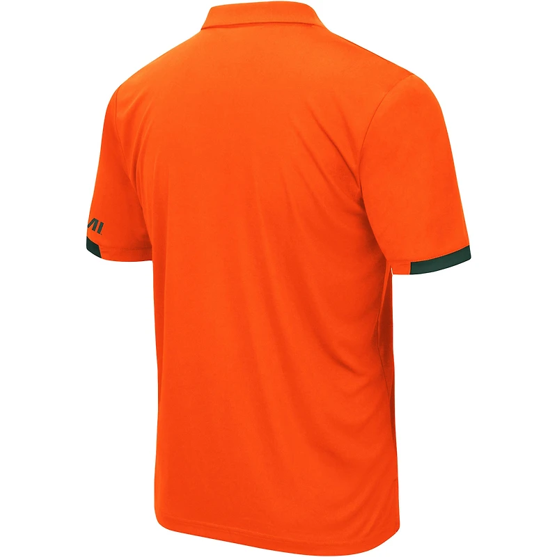 Men's Colosseum Orange Miami Hurricanes Santry Lightweight Polo