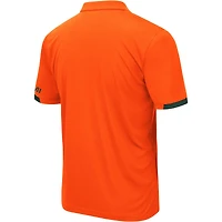 Men's Colosseum Orange Miami Hurricanes Santry Lightweight Polo