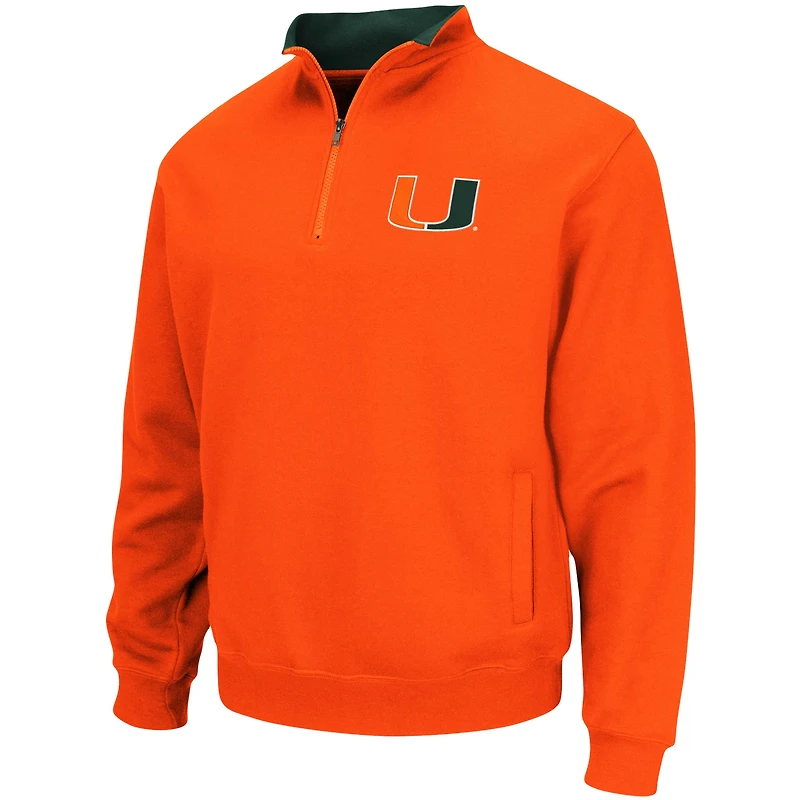 Veste Colosseum Orange Miami Hurricanes Tortugas Logo Quarter-Zip pour homme