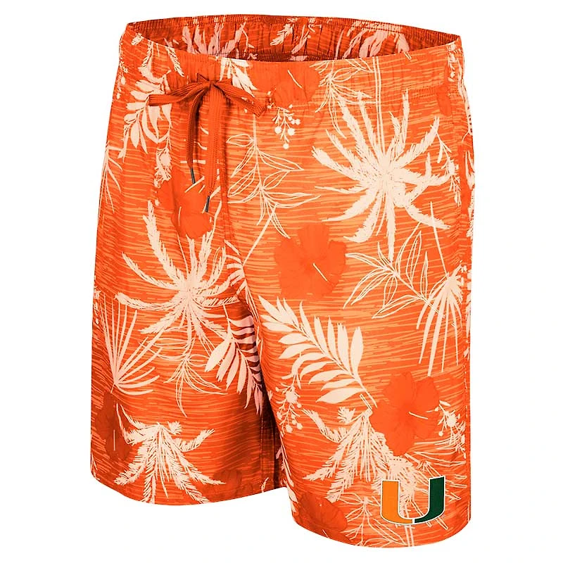 Men's Colosseum Orange Miami Hurricanes What Else is New Swim Shorts