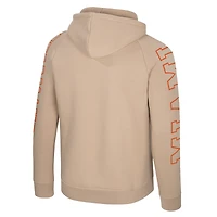 Sweat à capuche raglan Big Break pour homme Colosseum Tan des Miami Hurricanes
