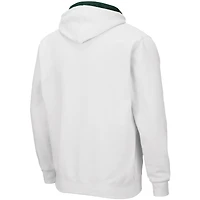 Men's Colosseum White Miami Hurricanes Arch & Logo 3.0 Full-Zip Hoodie