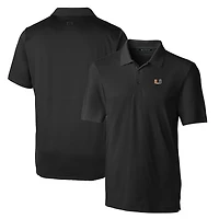 Men's Cutter & Buck Black Miami Hurricanes Big Tall Forge Stretch Polo