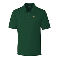 Polo extensible Forge vert Cutter & Buck pour homme, coupe grande et taille, Miami Hurricanes