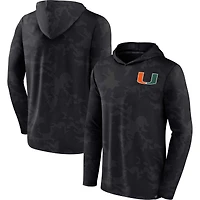 T-shirt à capuche camouflage noir Miami Hurricanes Fanatics pour hommes