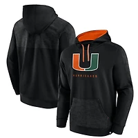 Sweat à capuche noir Fanatics pour hommes, Miami Hurricanes Defender