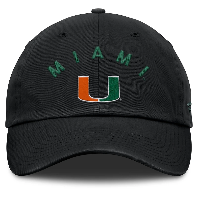 Men's Fanatics Black Miami Hurricanes Myth Adjustable Hat