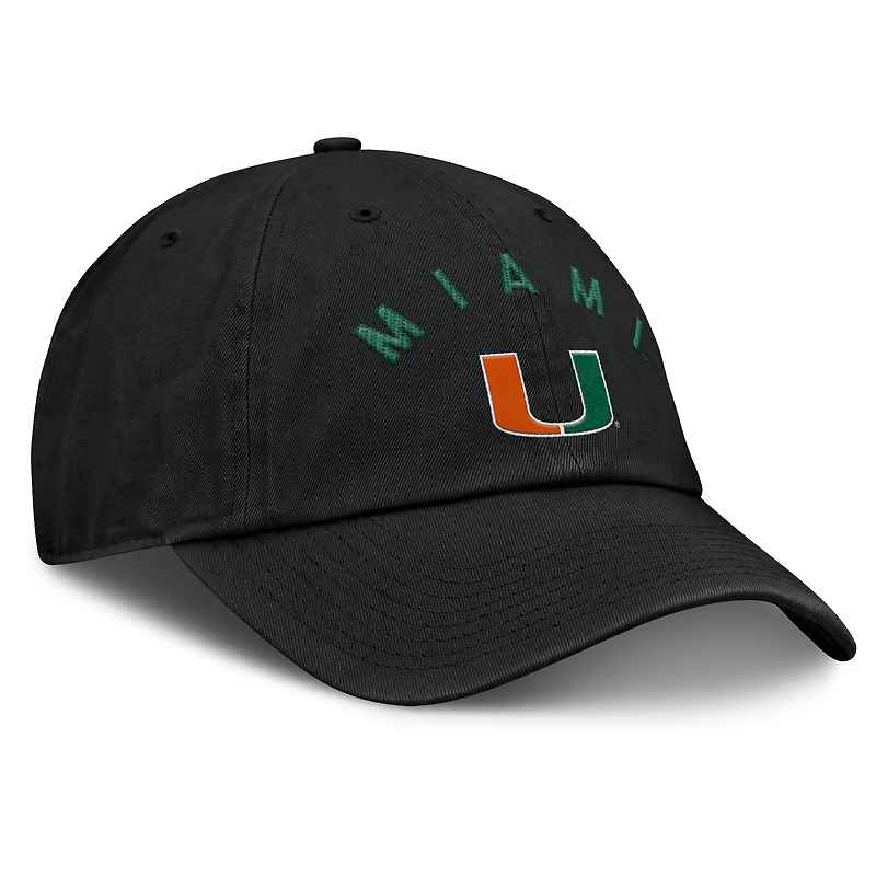 Men's Fanatics Black Miami Hurricanes Myth Adjustable Hat