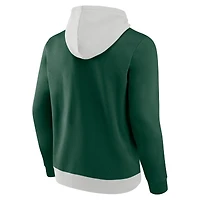 Men's Fanatics  Gray/Green Miami Hurricanes Primary Arctic Fleece Pullover Hoodie