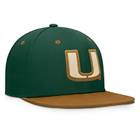 Men's Fanatics Green/Brown Miami Hurricanes NoBo Fitted Hat