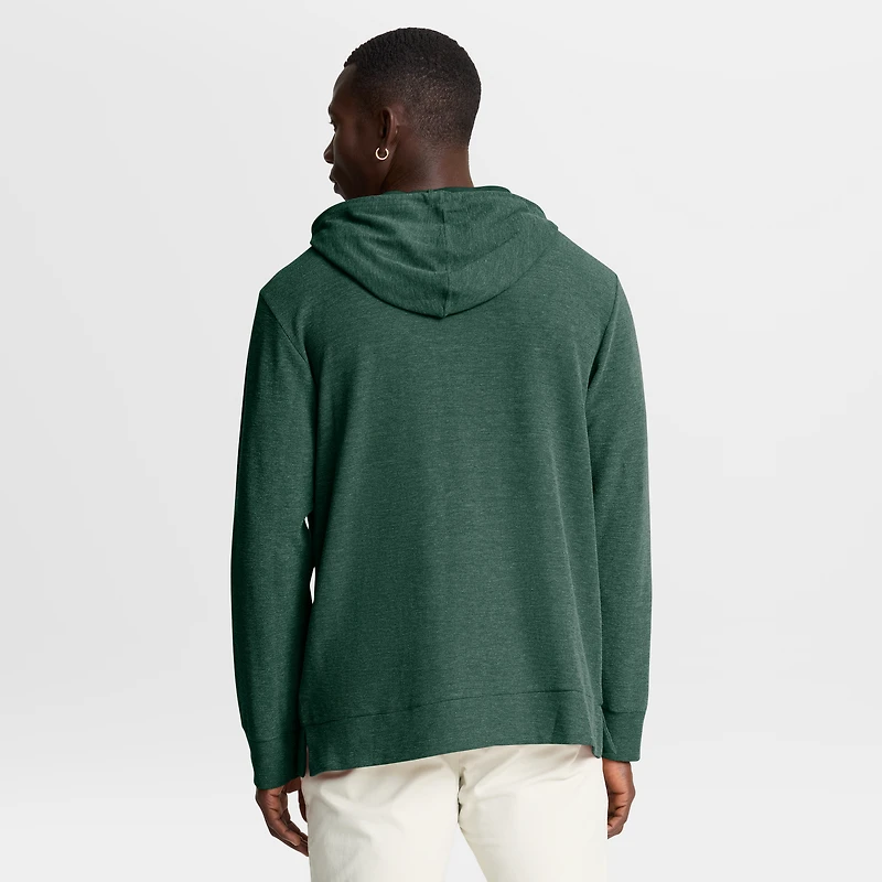 T-shirt à capuche manches longues Fanatics pour homme, vert, Miami Hurricanes, Hometown Premium Huddle Up