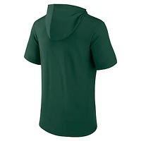 Men's Fanatics Green Miami Hurricanes Outline Lower Arch Hoodie T-Shirt