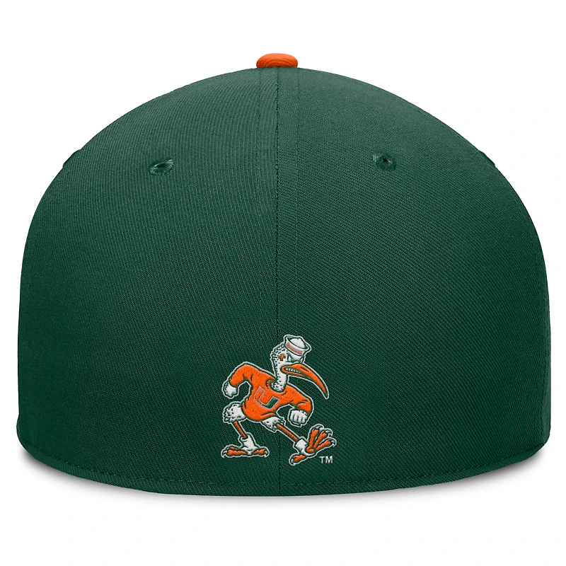 Men's Fanatics Green Miami Hurricanes Pick Off Fitted Hat