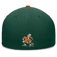 Men's Fanatics  Green Miami Hurricanes Pick Off Fitted Hat