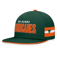 Men's Fanatics  Green Miami Hurricanes Pick Off Fitted Hat