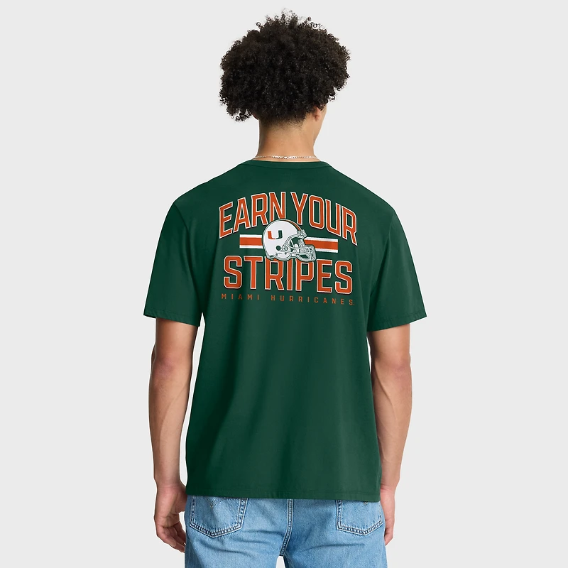 Men's Fanatics Green Miami Hurricanes Quad Legacy T-Shirt