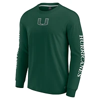 Men's Fanatics Green Miami Hurricanes Strive Long Sleeve T-Shirt