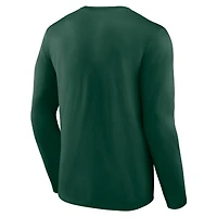 T-shirt à manches longues Fanatics pour hommes, vert, Miami Hurricanes Team Lockup