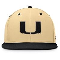 Men's Fanatics Khaki/Black Miami Hurricanes Balance Fitted Hat