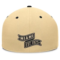 Men's Fanatics Khaki/Black Miami Hurricanes Balance Fitted Hat