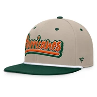 Casquette ajustée Fanatics kaki/vert Miami Hurricanes Colt pour homme