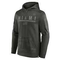 Sweat à capuche Fanatics Olive Miami Hurricanes OHT Military Appréciation Guardian pour hommes