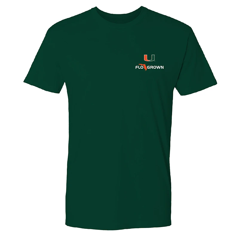Men's FloGrown  Green Miami Hurricanes Repeat Poster T-Shirt