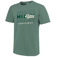 Men's  Green Miami Hurricanes Alumni Script Overlay T-Shirt