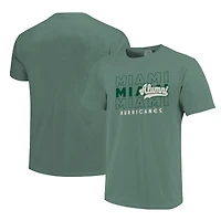 Men's  Green Miami Hurricanes Alumni Script Overlay T-Shirt