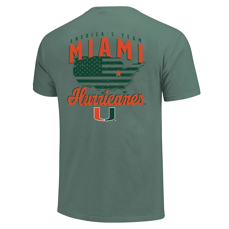 Men's  Green Miami Hurricanes America's Team T-Shirt