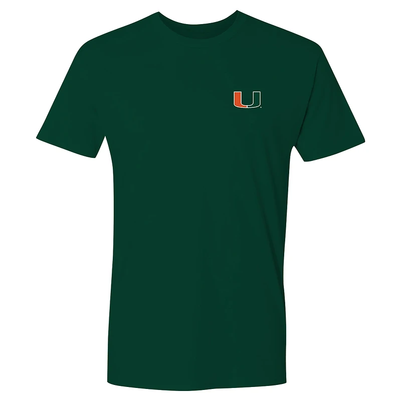 T-shirt vert pour homme Miami Hurricanes Best Coast Sunset
