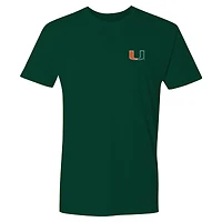 T-shirt vert pour homme Miami Hurricanes Best Coast Sunset