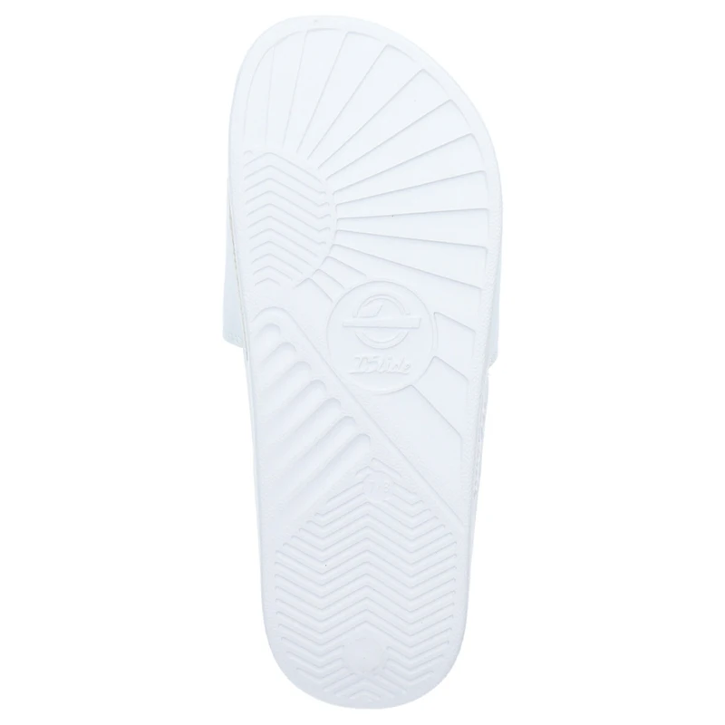 Sandales ISlide pour hommes, blanches Miami Hurricanes Primary Motto Slide
