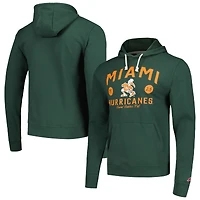 Sweat à capuche Bendy Arch Essential pour hommes, League Collegiate Wear, vert, Miami Hurricanes