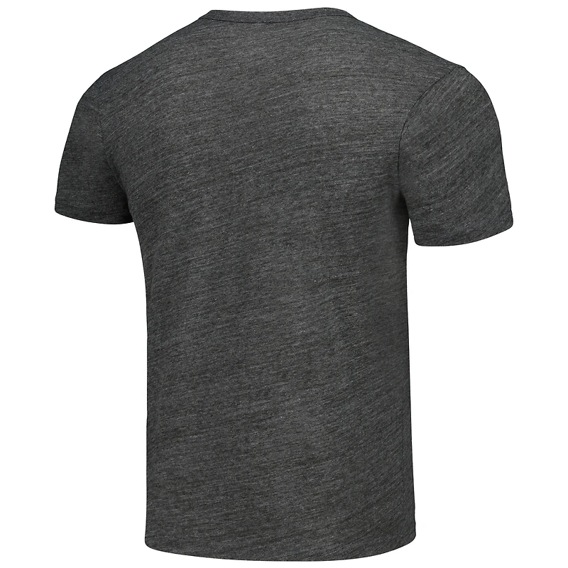 T-shirt à trois mélanges pour hommes League Collegiate Wear Heather Charcoal Miami Hurricanes Hyper Local Victory Falls