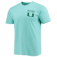 T-shirt Mint Miami Hurricanes Circle Scene Comfort Colours pour homme