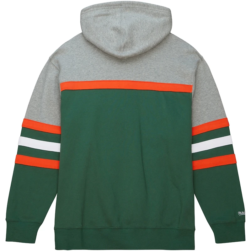 Sweat à capuche vert Mitchell & Ness pour hommes, entraîneur-chef des Hurricanes de Miami