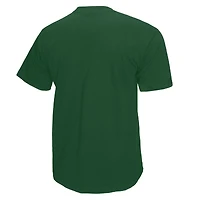 T-shirt vert délavé à la brosse pour homme Mitchell & Ness Miami Hurricanes Retro Brush Mineral Wash
