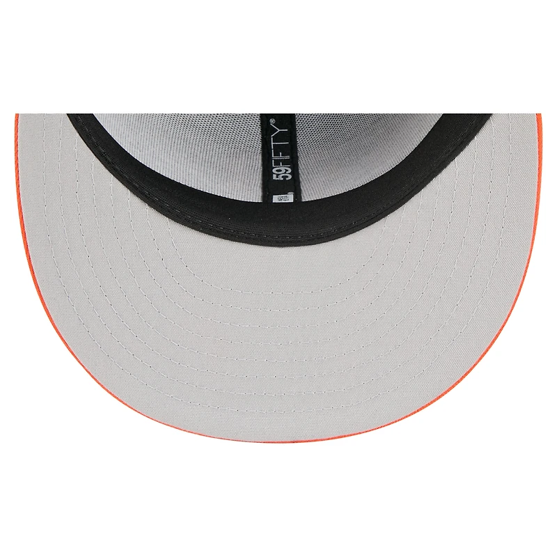 Men's New Era Black/Orange Miami Hurricanes On-Field Baseball Fitted Hat