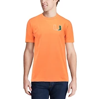 T-shirt orange pour hommes, couleurs confortables, drapeau de baseball des Hurricanes Miami