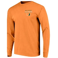 Men's  Orange Miami Hurricanes Circle Seal Alumni Long-Sleeve T-Shirt