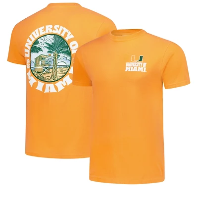 Men's  Orange Miami Hurricanes Comfort Colors Thick Lined Landscape T-Shirt