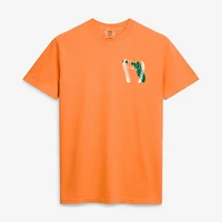 Men's  Orange Miami Hurricanes Drawn Mascot Baseball T-Shirt